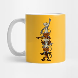 Totem Pole Monkeys Mug